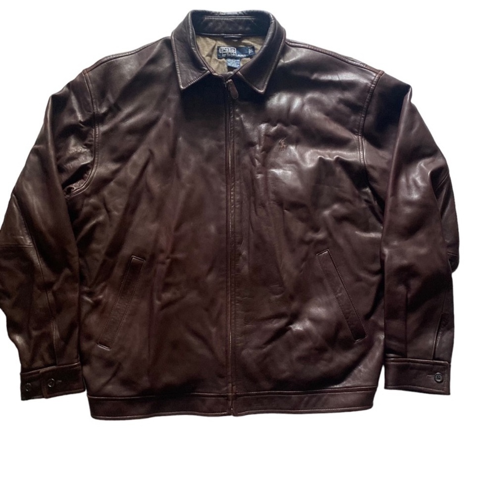 Polo Ralph Lauren leather jacket men size Large - Picture 5 of 9
